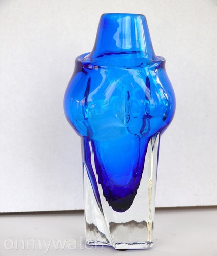 MUY RARO Jarrón de Vidrio Artístico FIRMADO De Colección Daniel HERTZSON 9" h CAAMORA GLASSWORKS '91 - Imagen 3 de 13