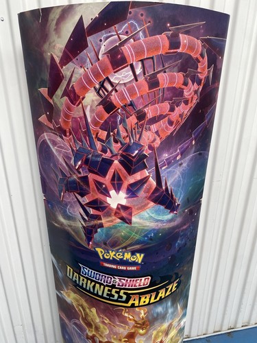 Pokemon Sword & Shield Darkness Ablaze Shop Display Advert Cardboard Stand - Picture 2 of 11