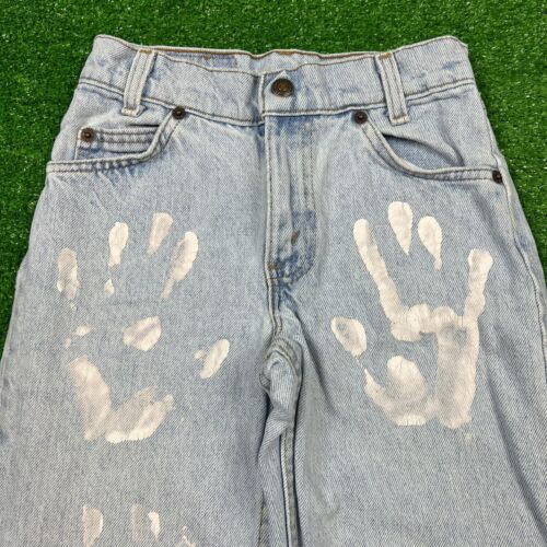 Vintage Levi's 550 Orange Tab Jeans Made in USA Regular Fit Youth 9 (24.5x23.5) - Picture 3 of 18