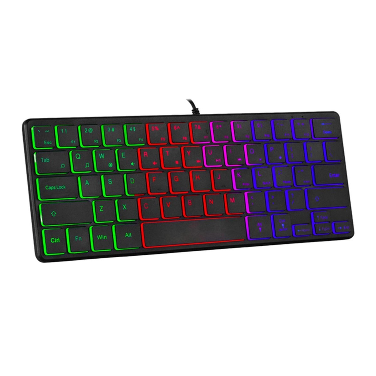 64 Keys Gaming Keyboard 60% Layout Mini Wired Lightweight | eBay