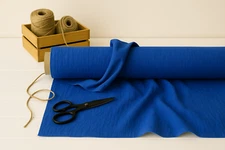 Cerulean Blue Linen Blend Fabric by the Yard – Apparel, Home Decor & Crafts
