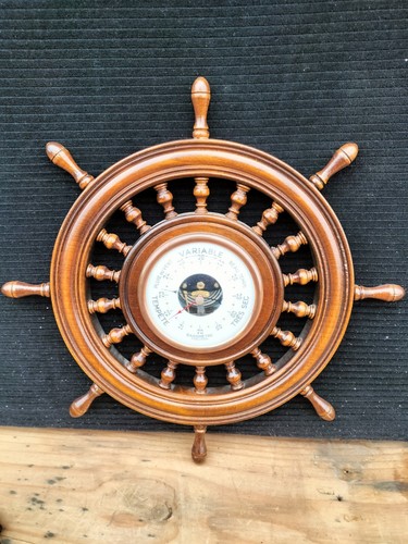 Vintage Barometer in Ruderform Präzision Retro Art Deco siehe Fotos  - Bild 1 von 3