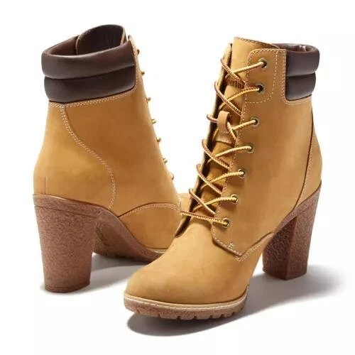 Heeled timberland cheap style boots