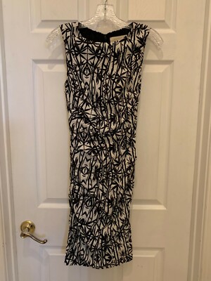 nicole miller ruched bodycon dress Y2K 2000s Nicole Miller Ruched Cotton Minimalist Bodycon Dress Chic Simple Size S