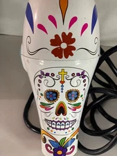 Bio Ionic  Hair Dryer Sugar Skull  Day Of The Dead Dual Speed Settings
