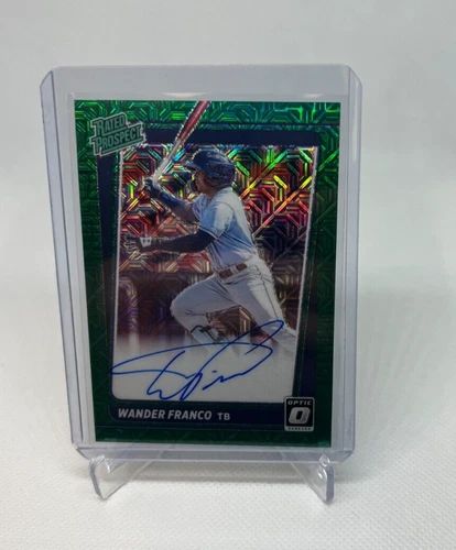 2021 Donruss Optic Rated Prospect Wander Franco Green Mojo Prizm AUTO 71/99 RAYS