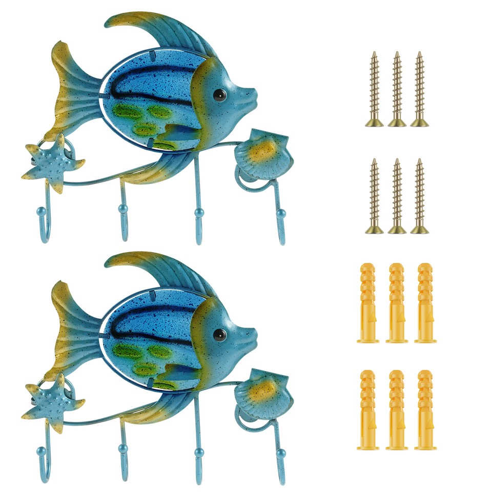 Fish Towel Rack Wall Mounted Fish Towel Holder Decorative Fish Towel