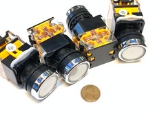 4 Pieces White Latching push button switch 22mm normally open closed no n/c C32