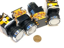 4 Pieces White Latching push button switch 22mm normally open closed no n/c C32