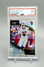 2018 Select RC Josh Allen Silver Prizm Field Level #207 Rookie PSA 9 MINT Bills