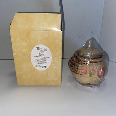 Karen Hahn Blooming Wild 114903 Flower Jar Candle Holder New
