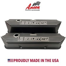 Ford Fe Tall Shelby 427 Black Valve Covers - Die-cast Aluminum - Ansen Usa