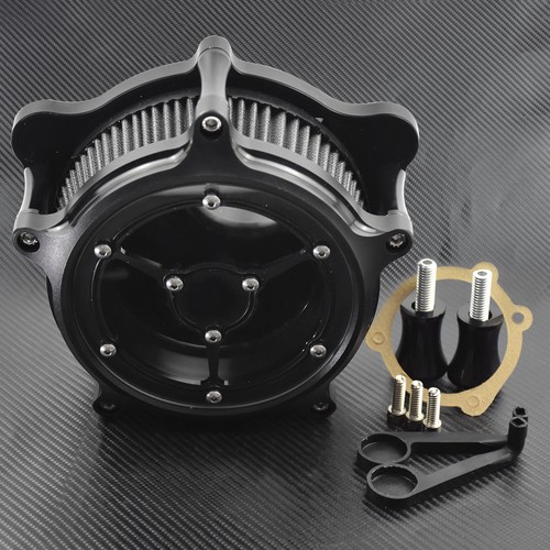 Black Air Cleaner Gray Air Filter System Fit For Harley Dyna 00-17 Softail 00-15 - 第 1/7 張圖片