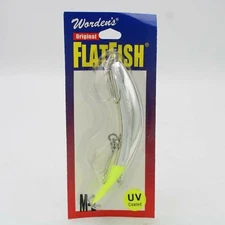 Wordens Original M2 UV Coated Flatfish Metallic Silver Chartreuse 270831 Size M2