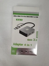 BAOCED 4 In 1 Adapter USB-A/USB-C TO 4 PORT 3.2 Hub 10Gbps 