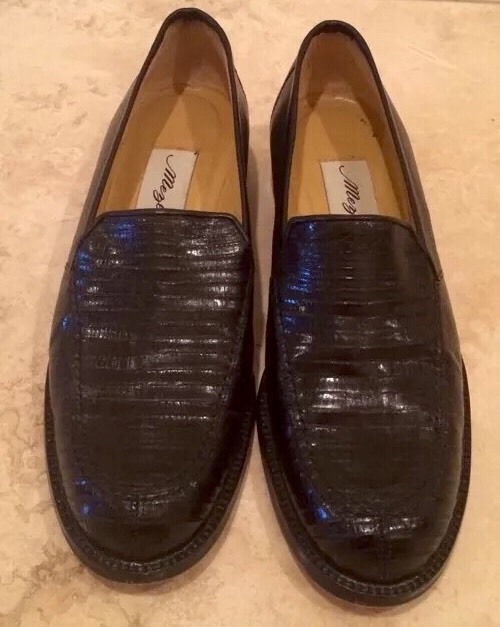 MEZLAN Black Genuine Teju Lizard Loafers Shoes Woman display picture 1