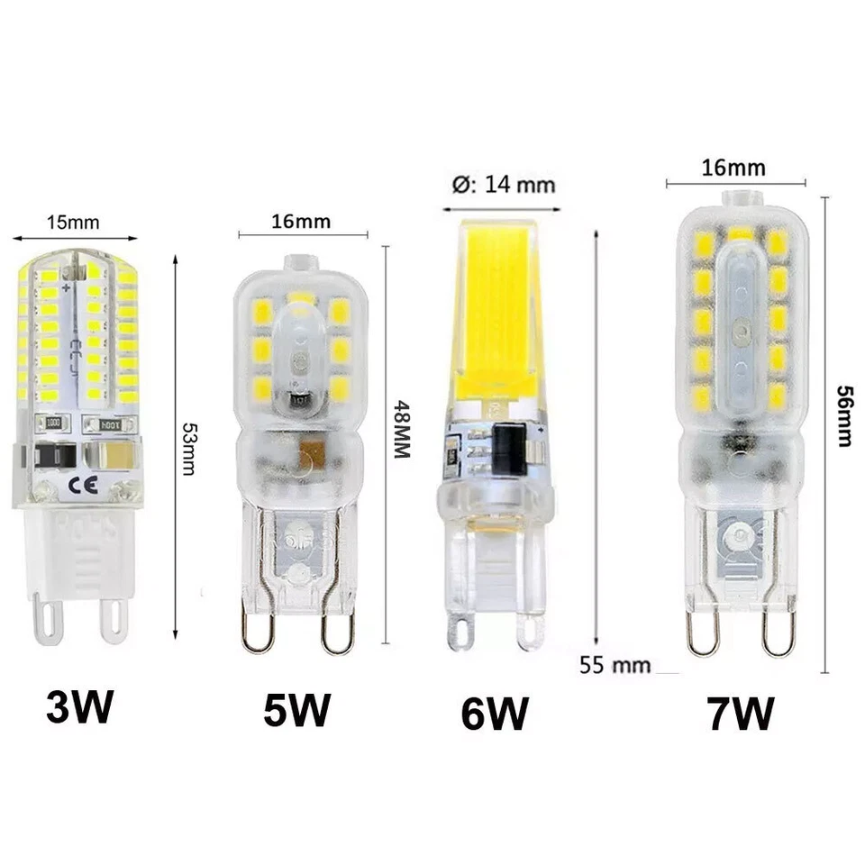 G4 G9 LED Bulb 12v/220V Dimmable 2W-15W COB Capsule lamp Replace Halogen bulb - Image 3 of 4