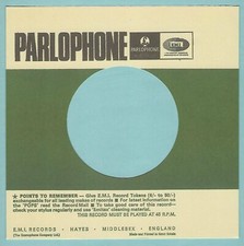PARLOPHONE green/black/cream REPRODUCTION RECORD COMPANY SLEEVES pack of 10 