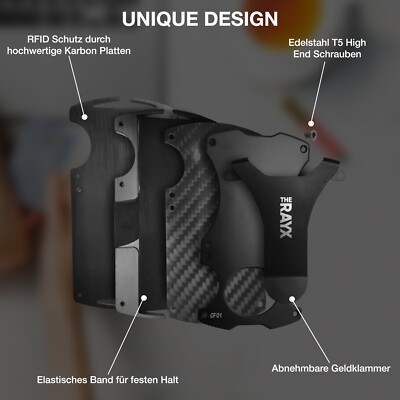 Kartenetui Portemonnaie Geldbörse Geldbeutel Card Holder Slim Wallet RFID Schutz