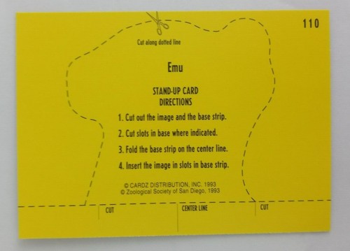 1993 CARDz San Diego Zoo Trading Cards (Pick Your Card) - Picture 221 of 221