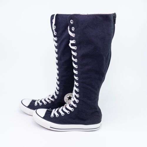 Vintage Converse Chuck Taylor XX-HI Knee High Shoes Black White Womens US   | eBay