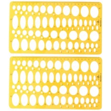 2 Count Ellipse Measuring Rulers Drawing Templates Geometric Stencil