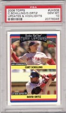 2006 Topps Updates & Highlights - Schilling/Ortiz - PSA 10 - #UH308 -  RED SOX!