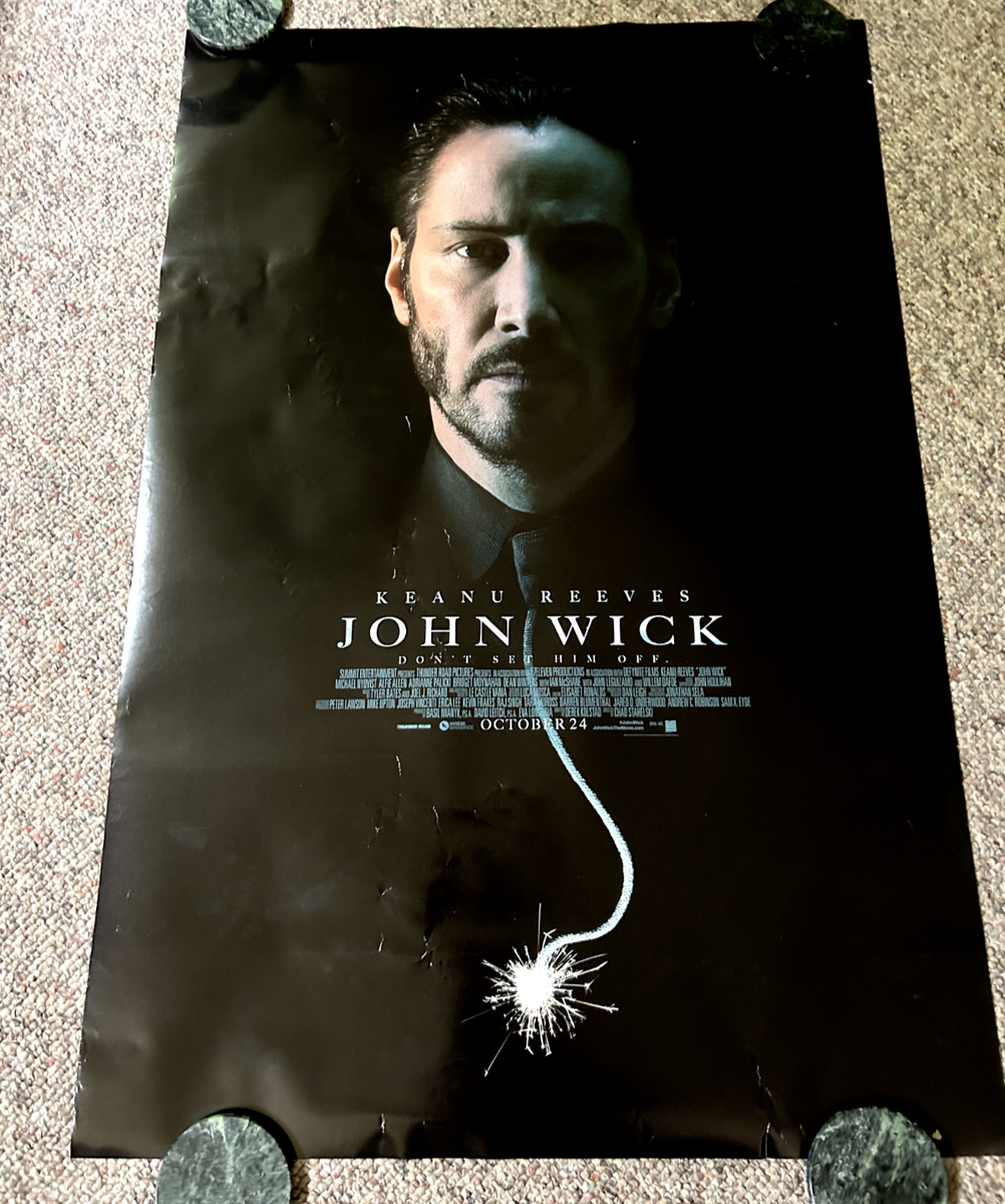 JOHN WICK Official Original Double-Sided Movie Poster 27X40, SEE