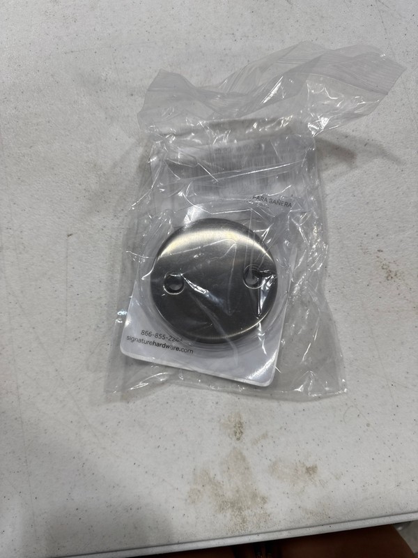 Signature Hardware 446716 3-1/8" Overflow Cover Plate with (Missing Two Screws)