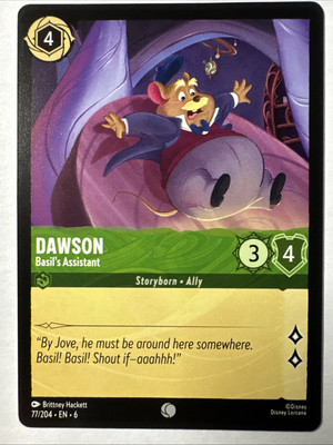 Dawson - Basil's Assistant 77/204 Azurite Sea Regular Disney Lorcana