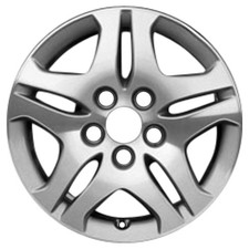 16x7 5 Double Spoke Used Alloy Wheel Machined & Painted Sparkle Silver 63885