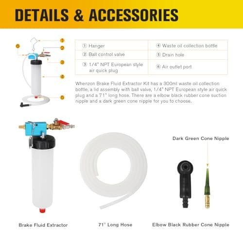Auto Brake Fluid Extractor, Brake and Clutch Fluid Drained 300CC Pneumatic - Picture 3 of 6