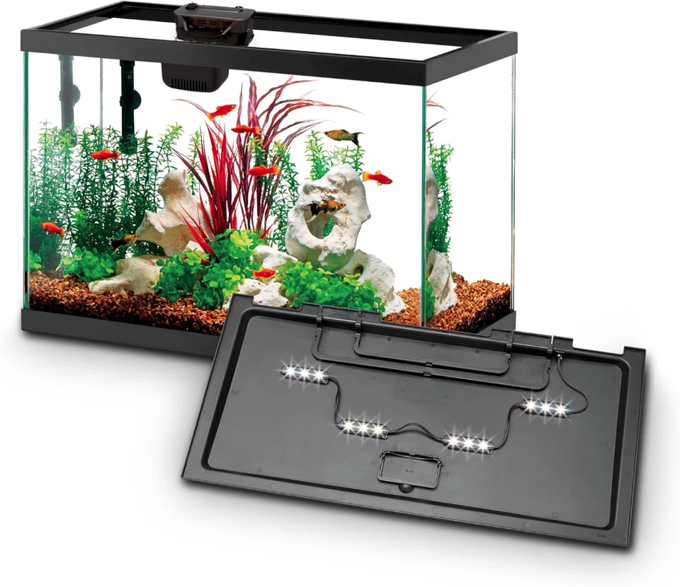 20-Gallon Aquarium Starter Kit with LED Lighting Smart Filtration for Fish - Image 2 of 4