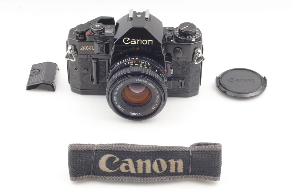 [Exc+5 w/Strap] Canon A-1 35mm Film Camera New FD NFD 50mm f1.8 Lens From JAPAN - Image 4 of 4