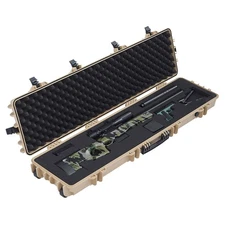 Uimoso 50 in Hard Rifle Case, Waterproof & Dustproof Gun Storage, Khaki