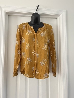 Boden Floral Button Down Long Sleeve Blouse Size 2