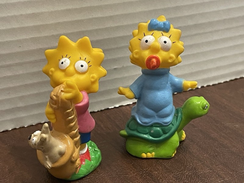 Vintage 1990s Burger King Simpson's Camping Baby Maggie & Lisa Kids Meal Toys