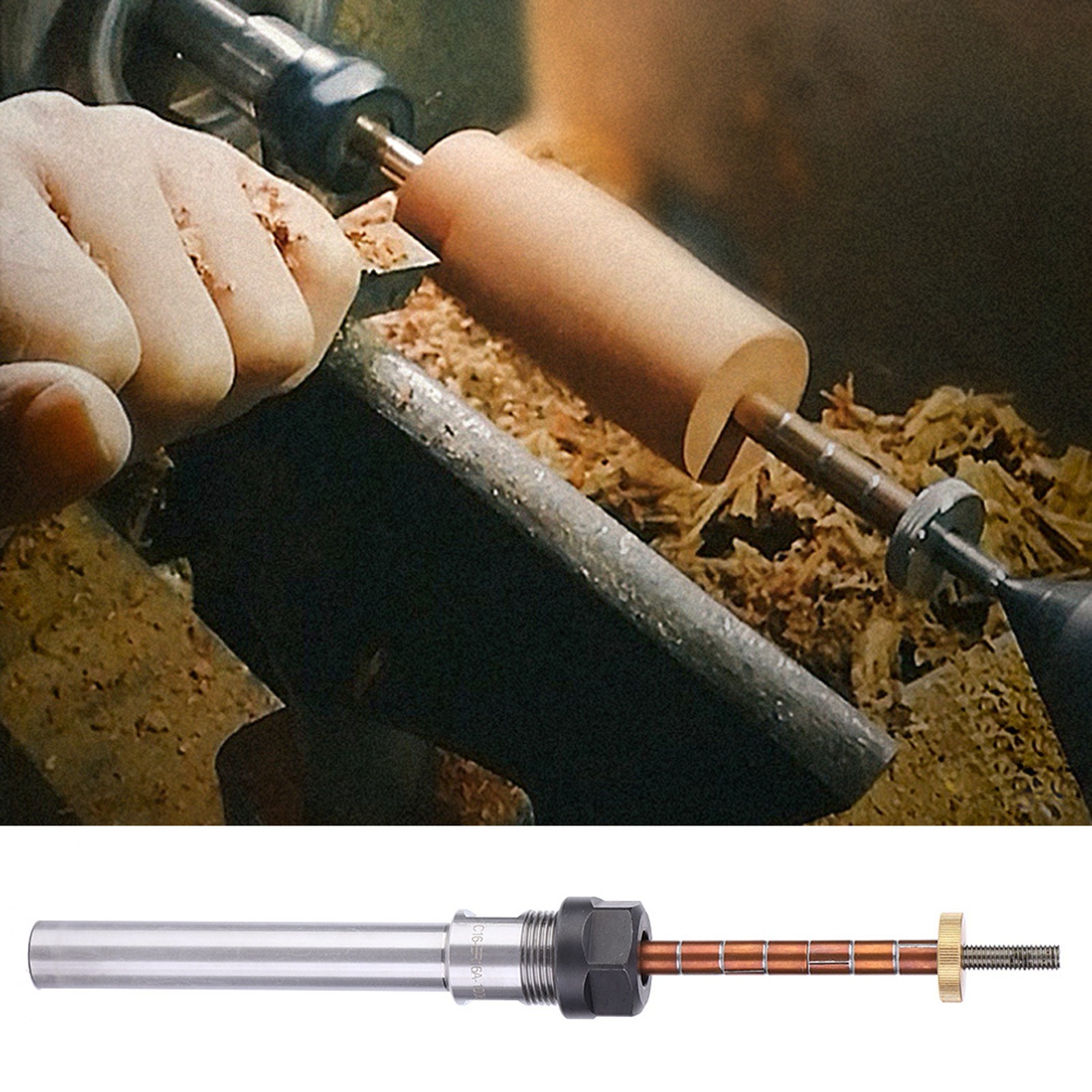 Woodworking Pen Turning Mandrel Lathe Parts Mechanical Accessory ToolStraight