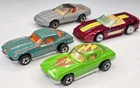 Hot Wheels Blackwall Lot Of 4 Chevy Corvette Covertible Stingray Vintage
