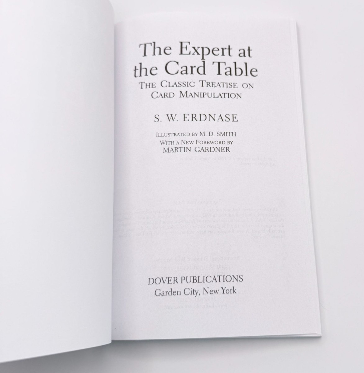 The Expert at the Card Table SW Erdnase Playing Card Manipulation
