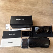 CHANEL Brown Gradient Sun Italy Authentic Full Rim Designer