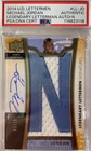 2014 Upper Deck Letterman: Legendary Patch “N” Michael Jordan Autograph /15 UNC