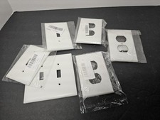 Lot of 6 Wall Plates Switch Outlet Covers Leviton Pass Seymour White