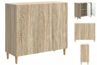 Sideboard Wohnzimmer Schrank Sonoma-Eiche 89X34,5X80 Cm Holzwerkstoff