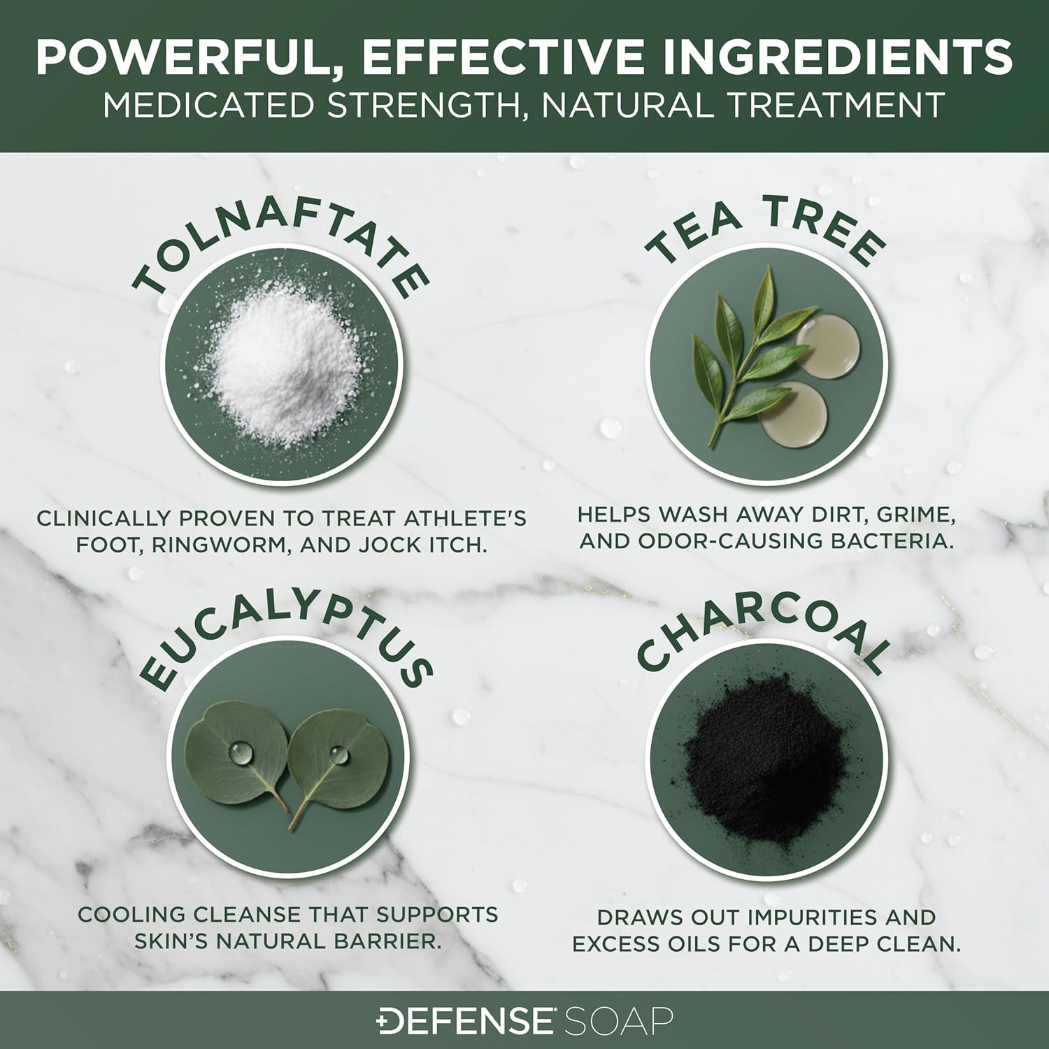 Defense Antifungal Bar Soap 5-Pack | Jock Itch, Ringworm, Athlete'S Foot, Skin F