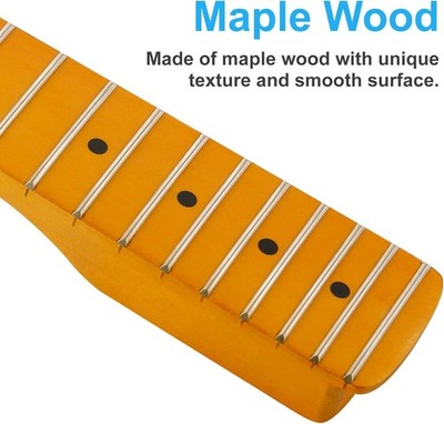 22 Frets Electric Guitar Neck Canadian Fretboard Cow Bone Nut for S-Style Part
