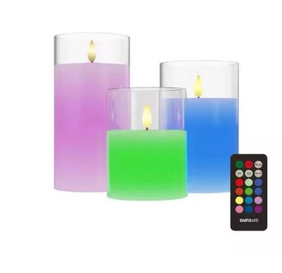 Aura LED 3-Pack Flameless Candles