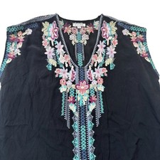 Adore Embroidered Boho Floral Sleevless Tunic...