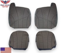 1999 - 2002 Chevy Silverado Work Truck Dark Gray Cloth Front Seat Covers