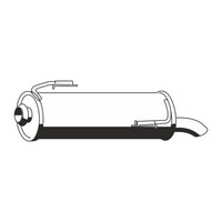 Ernst EndschalldäMpfer Auspuff FüR Peugeot 206 1.4 Hdi Eco 70 Bis 10.2003 1.9D